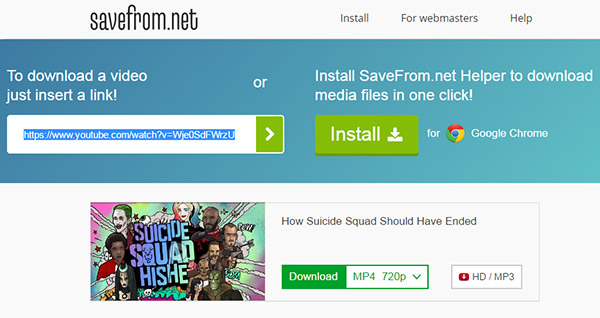 fastest free youtube downloader savefrom net